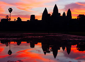 Angko Wat Sunset Angkor Wat Sunset